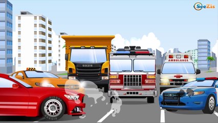 The Red Fire Truck and The Police Car +1 Hour Kids Video incl Emergency Cars | NEW Cartoons