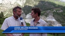 Ubaye : Le maire de Méolans-Revel spectateur des tirs de mines de ce lundi, conscient des risques