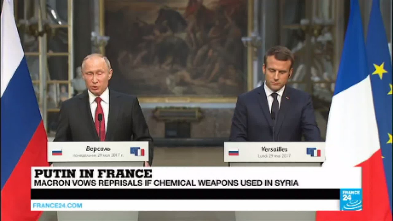 Putin in Versailles: "We haven't discussed the question of election meddling"
