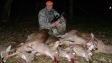 AMAZING VIDEO Shoots 4 DEER in 9 SECONDS 12ga Pump Shotgun Mossberg 500 Whitetail Hunt Maryland Self