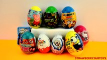 Peppa Shopkins TMNT Kinder Surprise Frozen Spongebob Hello Kitty Surprise Eggs StrawberryJ