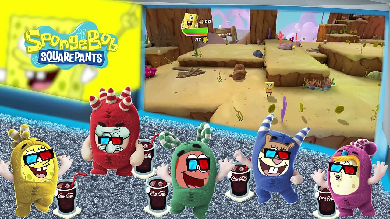 Spongebob Squarepants and Oddbods in Cinema Finger Family - Nursery Rhymes for Children