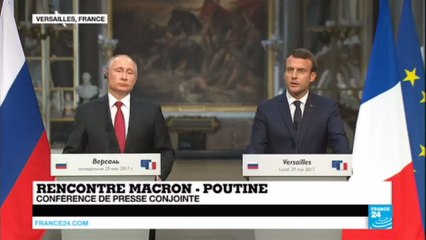 REPLAY - Rencontre entre Emmanuel Macron et Vladimir Poutine au Château de Versailles