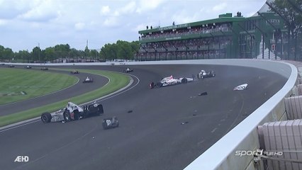 Indycar Indy500 2017 Race Big One 5 cars