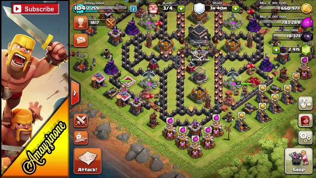 Clash of Clans - INSANE 3D TH9 TROLL BASE DESIGN!! CoC Town Hall 9 Troll Base Defense