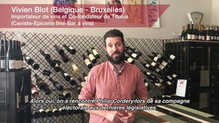 Vie professionnelle  Vivien Blot, importateur de vins et Co-fondateur de Titulus. Caviste-Epicerie fine-Bar à vins  à Bruxelles (Belgique)