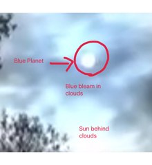 Strange Blue Planet caught in sunset may 29 2017 Cologne Germany