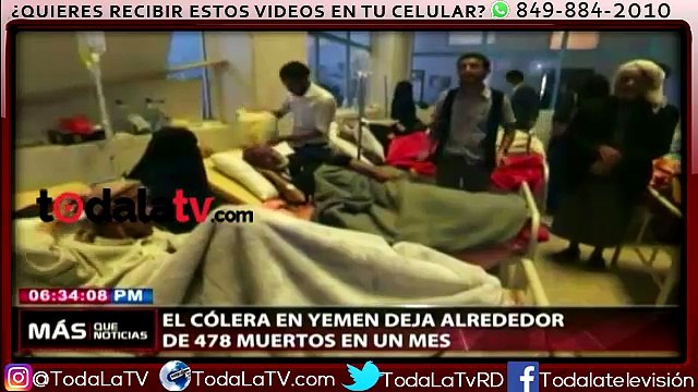 Epidemia de cólera en el Yemen ha causado 478 muertos-Más Que Noticias-Video