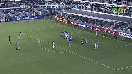 Gol do Santos 1 x 0 Sporting Cristal | David Braz | Copa Libertadores 23/05/2017