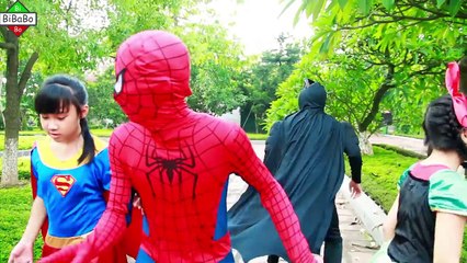 Frozen Anna vs Snow White SLAP CHALLENGE with Spiderman Elsa Superman Batman Funny Prank S