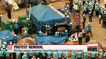 :  Pro-Park campers cleared from Seoul Plaza after 4-month illegal occupation