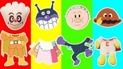 Colors for children Wrong heads anpanman,Creampanda,Shokupanman,Hushamzin Finger Family Anpanman