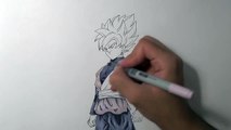 How To Draw Goku Black SUPER SAIYAN ROSE - Tutorial
