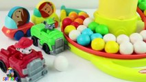 Paw Patrol Toy Characters Collect Buadwbble Gumballs BEST to Learn Colors Numbers