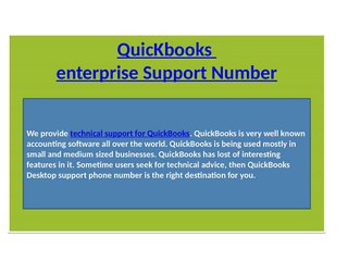 2016-2017 Quickbooks enterprise support  Phone number