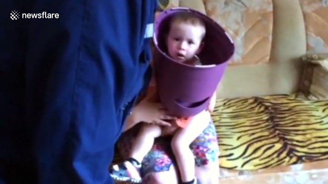 One-year-old boy gets head stuck in potty