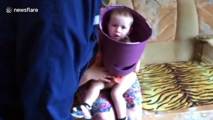 One-year-old boy gets head stuck in potty