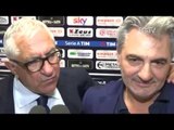 Il presidente Gianni Vrenna, il diesse Ursino e mister Nicola nel post gara di Crotone-Lazio