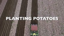 Planting potatoes using a 380 HP Claas Xerion 3800 & Miedema CP42 cup planter   NIVU Ac