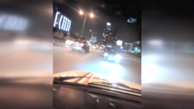 E-5'te Geri Geri Giden Araç Tehlike Saçtı