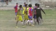Peru Referee Gets Punched And Than Decides To Fight Back!