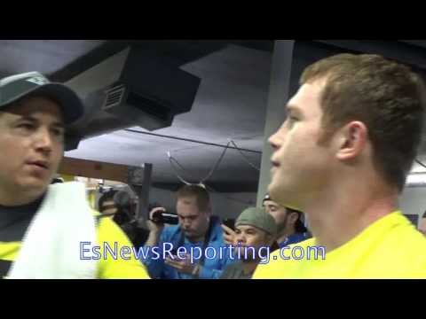 Saul CANELO Alvarez - Shadow Boxing with OSCAR DELA HOYA watching - EsNews Boxing
