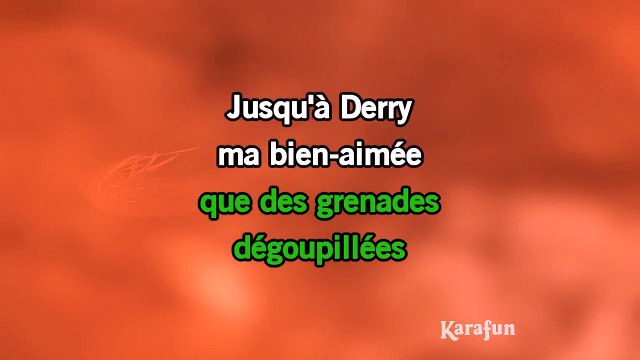 Renaud - La ballade nord-Irlandaise KARAOKE / INSTRUMENTAL