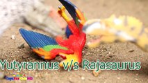 Videos de Dinosaurios para niños Yutyrannus v_s Rajasaurus  Schleich D