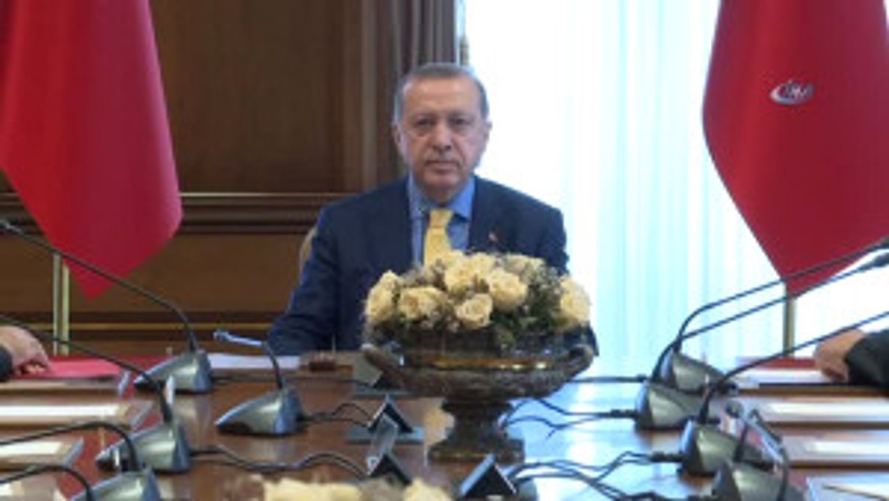 Cumhurbaşkanı Erdoğan Anayasa Değişikliği Nedeniyle Görevleri Sona Eren HSYK Üyelerini Kabul Etti