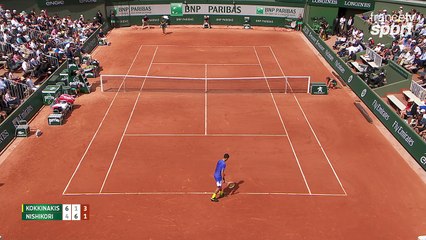 Roland-Garros 2017 : Nishikori doit s’employer face à Kokkinakis (6-4, 1-6, 3-1)