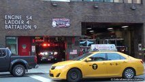 Fire truck responding and returning - FDNY Battalion 9 using a bit