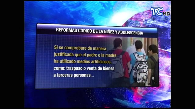 Modificaciones en código de la niñez y adolescencia