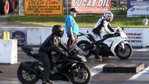 Street bikes drag racing-R1 vs CBR vs Kawasaki vs