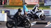 Street bikes drag racing-R1 vs CBR vs Kawasaki vs