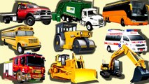 Learn Street Vehicles for Kids   Cars and Trucks   Garbage   Fire Truck   Amblulance   Bin