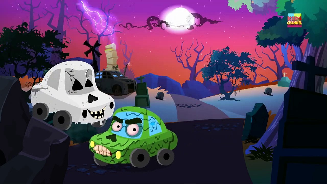 Little Red Car Rhymes   You Cant Run Its Halloween Night   Scary Car R