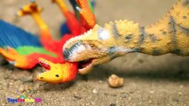 Videos de Dinosaurios para niños Yutyrannus v_s Rajasaurus  S