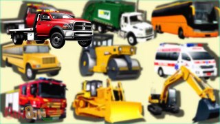 Learn Street Vehicles for Kids   Cars and Trucks   Garbage   Fire Truck   Amblulance