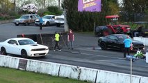 2017 Scat Pack Shaker Challenger vs 2016 Mustang Gt plus two more drag races of S