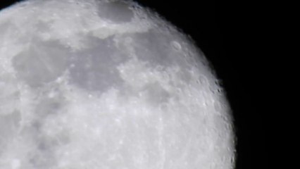 Close up footage of the moon orbiting 12 April 2017