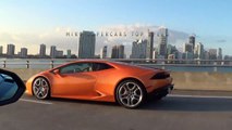 Lamborghini Huracan Revving Trump Huracan You're Fired Trumpracan at Cars and Coffee Palm Be