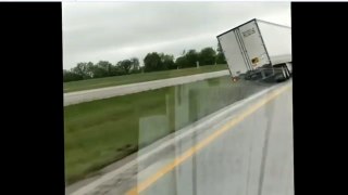 Semi driver loses control, crashes on