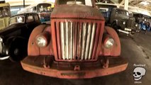 Retro fire truck. Old freight truck. Retro vehicles Mercedes and