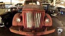 Retro fire truck. Old freight truck. Retro vehicles Mercedes and