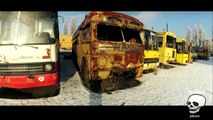 Abandoned rusty electric vehicles. Exploring abandoned troll