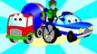 Trucks and loader for kids. Toys Cars - Surprise Eggs. Video for