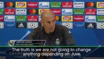 We won't change our style to counter Juventus threat - Zidane