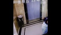 RAW  Drunk man falls into elevator shaft after kicking doors open