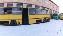 Abandoned buses. Forgotten rusty buses. Abandoned vehicles Ik