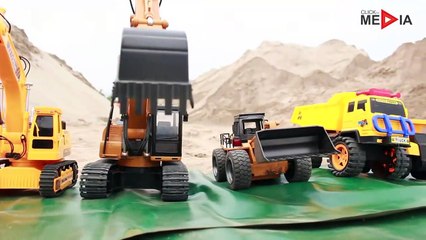 Trucks for children   Excavator for kids   CONSTRUCTION TRUCK  Diggers at work for kids   AbcKi
